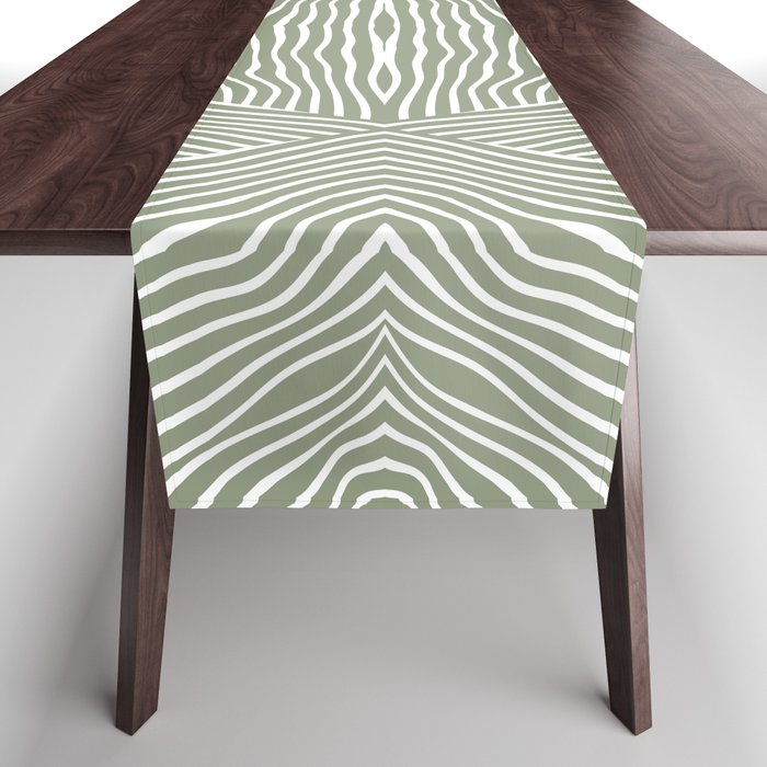 Boho, Safari, African, Pattern, Sage Green Table Runner Gallery Image 1