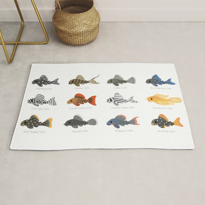 Pleco! - white Rug Gallery Image 1