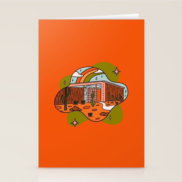 Sagittarius Mid Century House Stationery Card Gallery Image 1