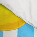 Italian Summer Lemons Pattern Coastal Mediterranean Illustration Comforter Gallery Image 4