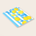 Italian Summer Lemons Pattern Coastal Mediterranean Illustration Notebook Gallery Image 3
