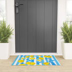 Italian Summer Lemons Pattern Coastal Mediterranean Illustration Welcome Mat Gallery Image 3