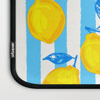 Italian Summer Lemons Pattern Coastal Mediterranean Illustration Laptop Sleeve Gallery Image 3