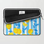 Italian Summer Lemons Pattern Coastal Mediterranean Illustration Laptop Sleeve Gallery Image 2