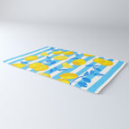 Italian Summer Lemons Pattern Coastal Mediterranean Illustration Rug Gallery Image 3