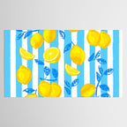 Italian Summer Lemons Pattern Coastal Mediterranean Illustration Tablecloth Gallery Image 2