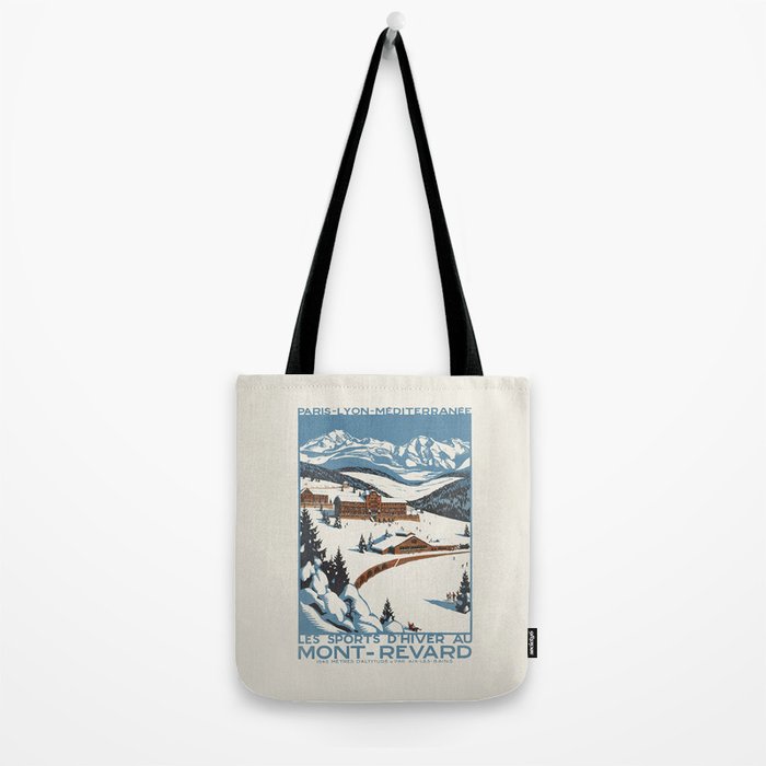 Mont Revard Vintage ski poster, 1920s Tote Bag Gallery Image 2