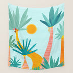 Tropical Island Whimsy Wall Tapestry Gallery Image 4