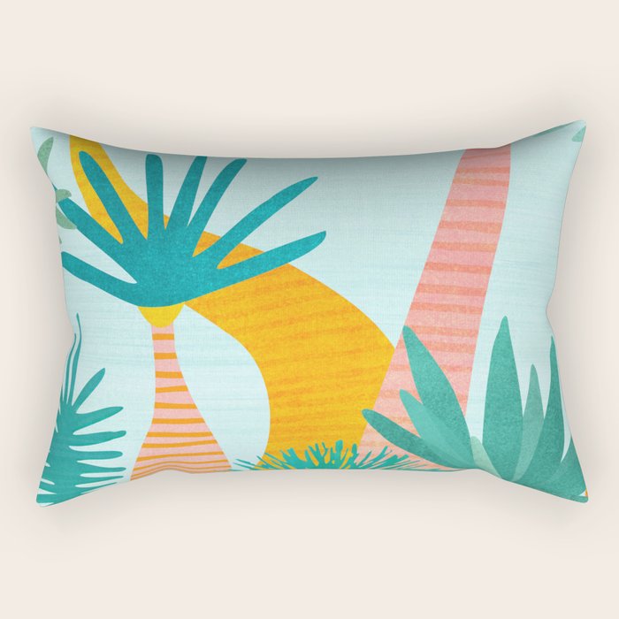 Tropical Island Whimsy Rectangular Pillow Gallery Image 2