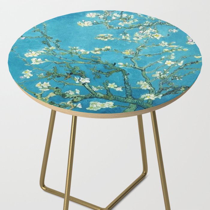 Vincent van Gogh Blossoming Almond Tree (Almond Blossoms) Light Blue Side Table Gallery Image 2