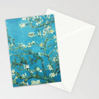 Vincent van Gogh Blossoming Almond Tree (Almond Blossoms) Light Blue Stationery Card Gallery Image 2