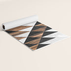 Urban Tribal Pattern No.9 - Aztec - Concrete and Wood Yoga Mat Gallery Image 2