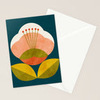 retro midcentury flower Stationery Card Gallery Image 2