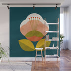retro midcentury flower Wall Mural Gallery Image 1