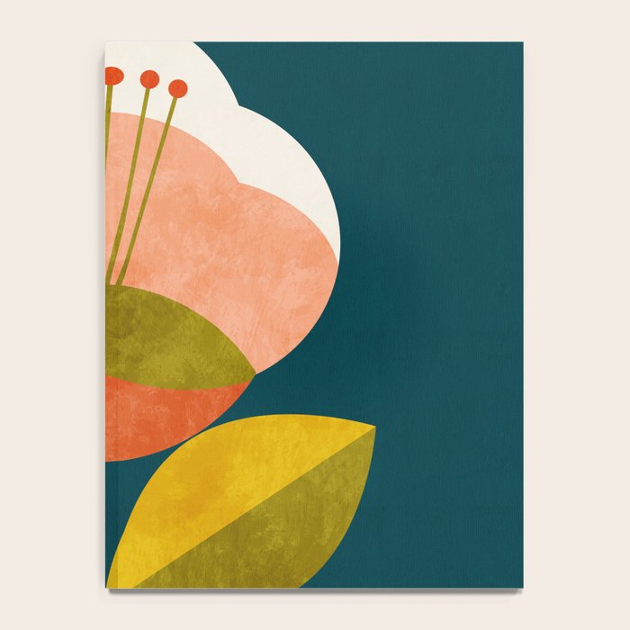 retro midcentury flower Notebook Gallery Image 4