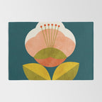 retro midcentury flower Rug Gallery Image 2