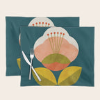 retro midcentury flower Placemat Gallery Image 1