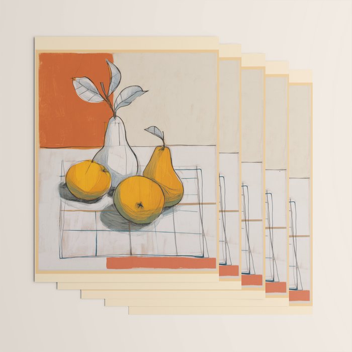 Modern Pear Still Life Wrapping Paper Gallery Image 3