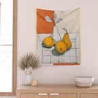 Modern Pear Still Life Wall Tapestry Gallery Image 2