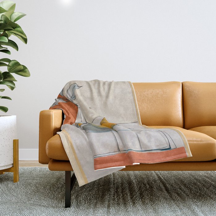 Modern Pear Still Life Throw Blanket Gallery Image 1