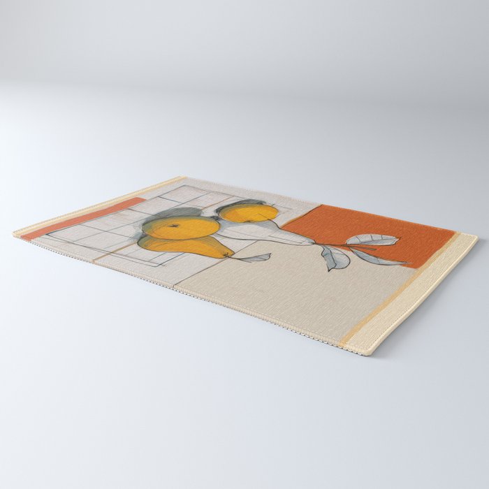 Modern Pear Still Life Rug Gallery Image 3