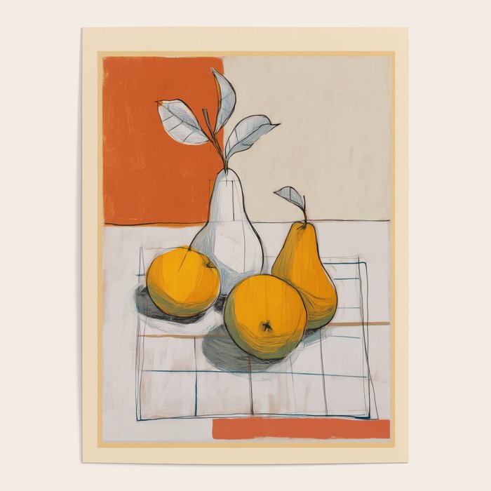 Modern Pear Still Life Poster Gallery Image 4