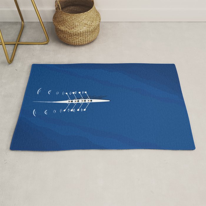 Aerial Rowing Boat | Teamwork Rug Gallery Image 1