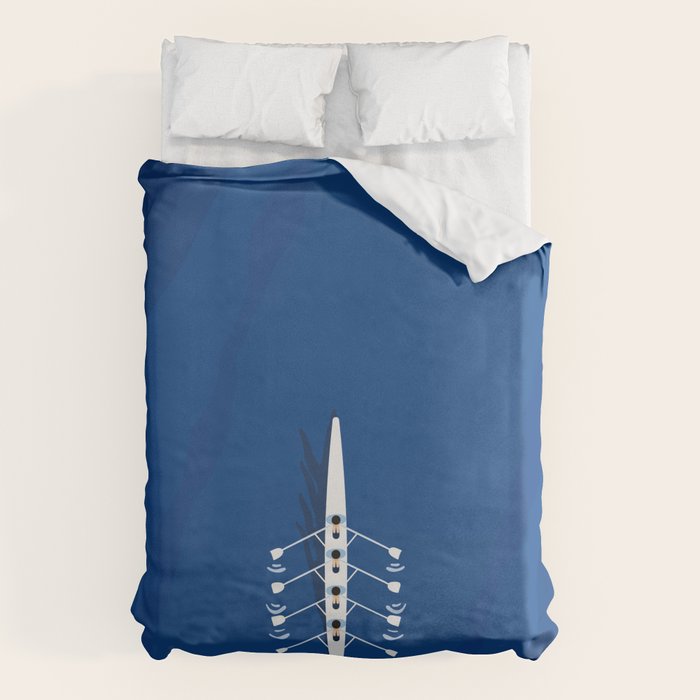 Aerial Rowing Boat | Teamwork Duvet Cover Gallery Image 6
