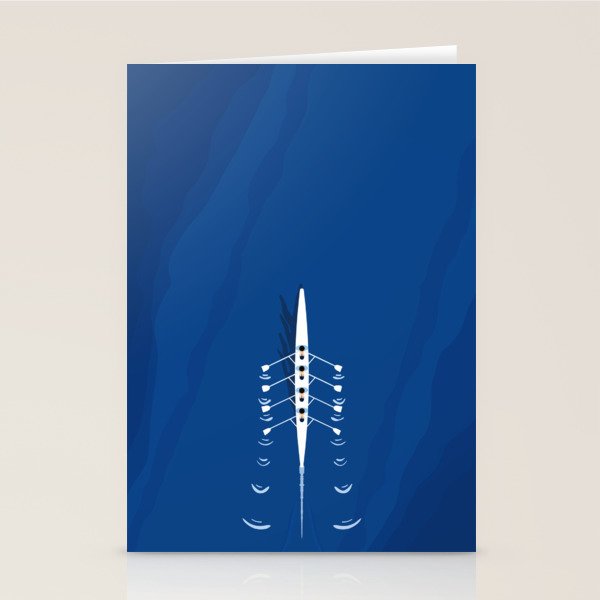 Aerial Rowing Boat | Teamwork Stationery Card Gallery Image 1