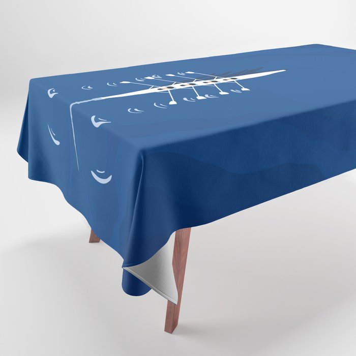Aerial Rowing Boat | Teamwork Tablecloth Gallery Image 1