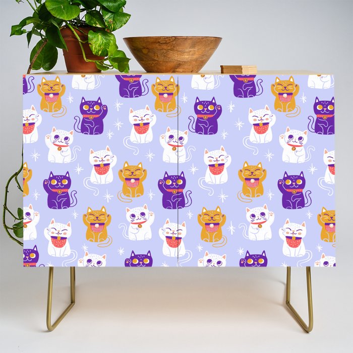 Lucky Waving Kitty Cat Maneki Neko Credenza Gallery Image 1