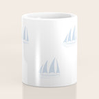 Pale Blue Sailboat Pattern Coffee Mug Gallery Image 4
