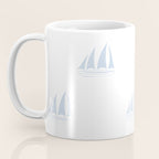 Pale Blue Sailboat Pattern Coffee Mug Gallery Image 3