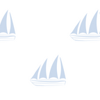Pale Blue Sailboat Pattern Coffee Mug Gallery Image 2