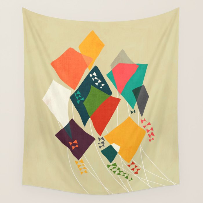 Whimsical kites Wall Tapestry Gallery Image 1