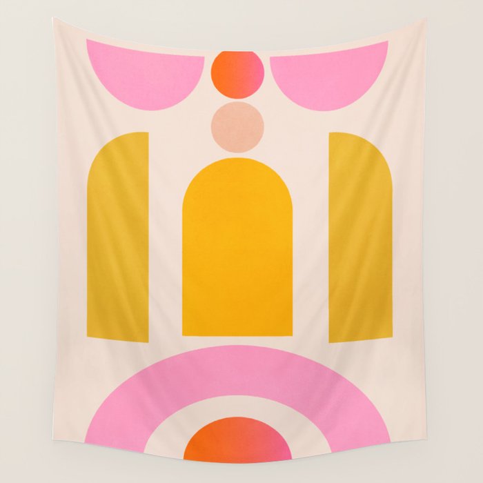 Geometric Shapes 203 Wall Tapestry Gallery Image 4