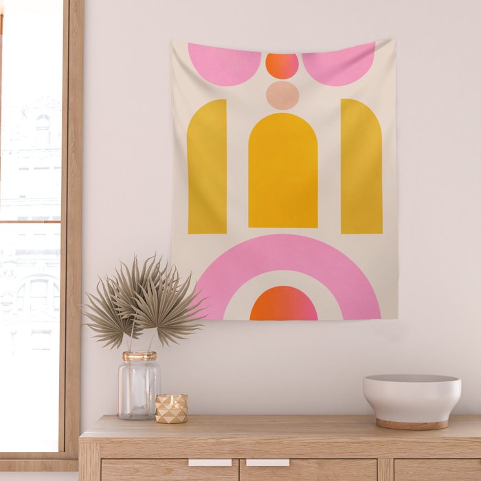 Geometric Shapes 203 Wall Tapestry Gallery Image 2