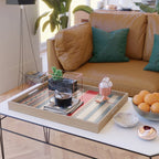 Bohemian Tapestry: Timeless Moroccan Heritage Fabrics Serving Tray Gallery Image 2
