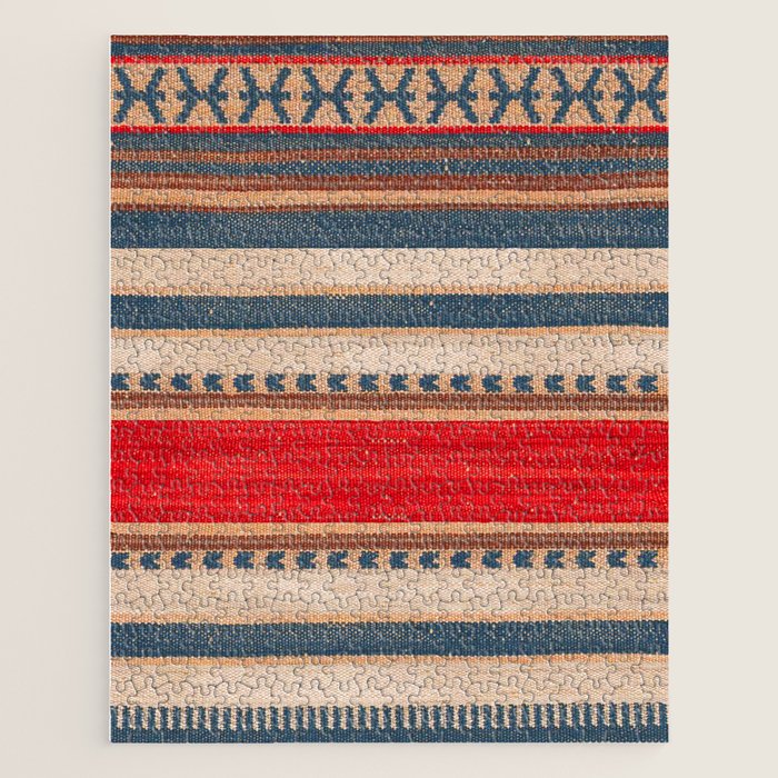 Bohemian Tapestry: Timeless Moroccan Heritage Fabrics Jigsaw Puzzle Gallery Image 1