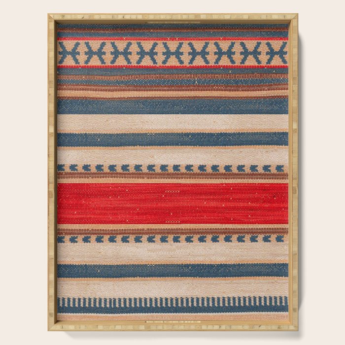 Bohemian Tapestry: Timeless Moroccan Heritage Fabrics Serving Tray Gallery Image 1