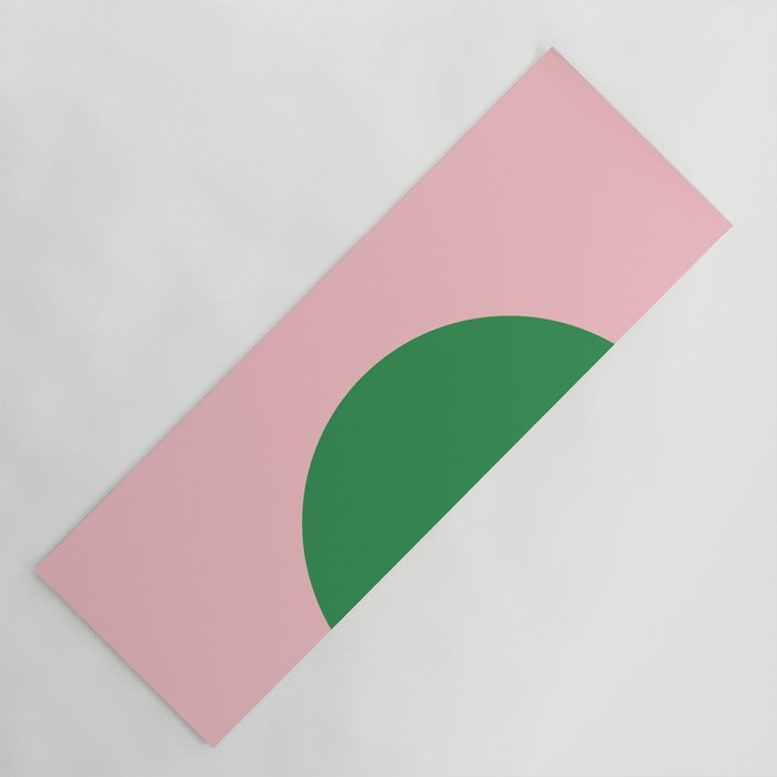 Minimal Modern Archway Color Block in Pink and Green Yoga Mat Gallery Image 1