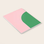 Minimal Modern Archway Color Block in Pink and Green Notebook Gallery Image 3