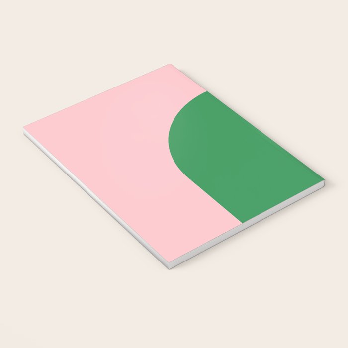 Minimal Modern Archway Color Block in Pink and Green Notebook Gallery Image 3