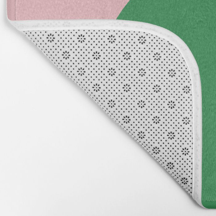 Minimal Modern Archway Color Block in Pink and Green Bath Mat Gallery Image 2