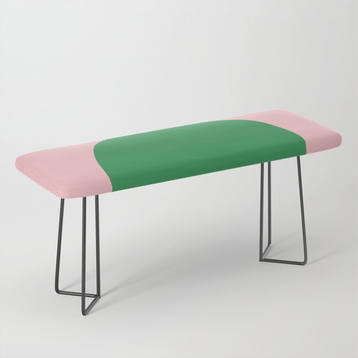 Minimal Modern Archway Color Block in Pink and Green Bench Gallery Image 1