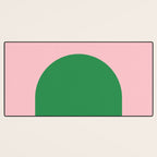 Minimal Modern Archway Color Block in Pink and Green Desk Mat Gallery Image 3