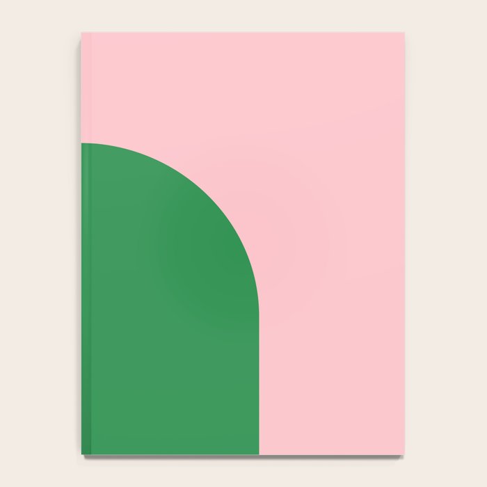 Minimal Modern Archway Color Block in Pink and Green Notebook Gallery Image 4