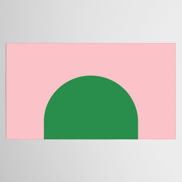 Minimal Modern Archway Color Block in Pink and Green Tablecloth Gallery Image 2