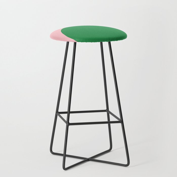 Minimal Modern Archway Color Block in Pink and Green Stool Gallery Image 1