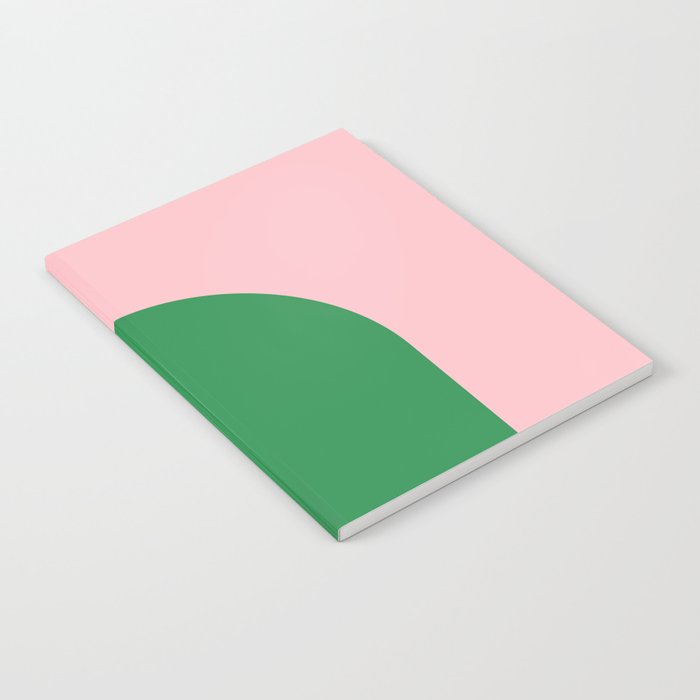 Minimal Modern Archway Color Block in Pink and Green Notebook Gallery Image 2
